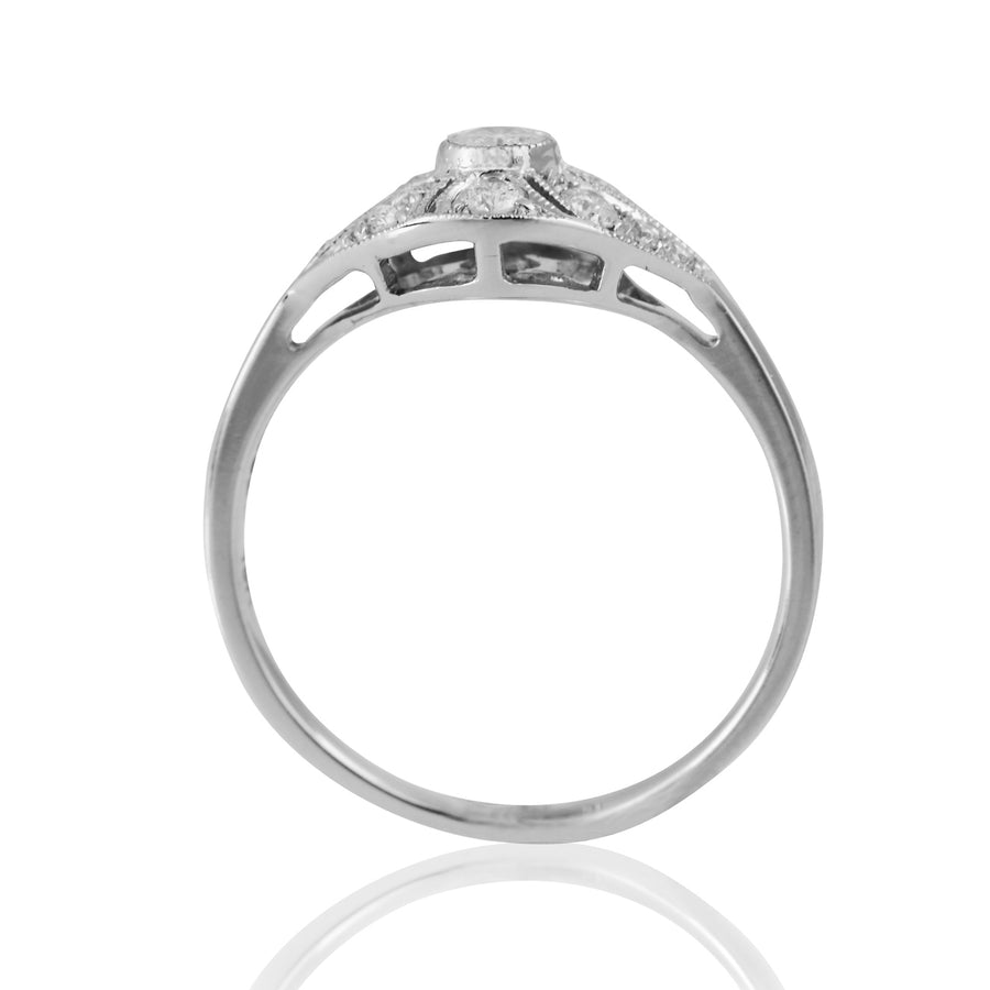 Marquise Shape Cluster Diamond Ring