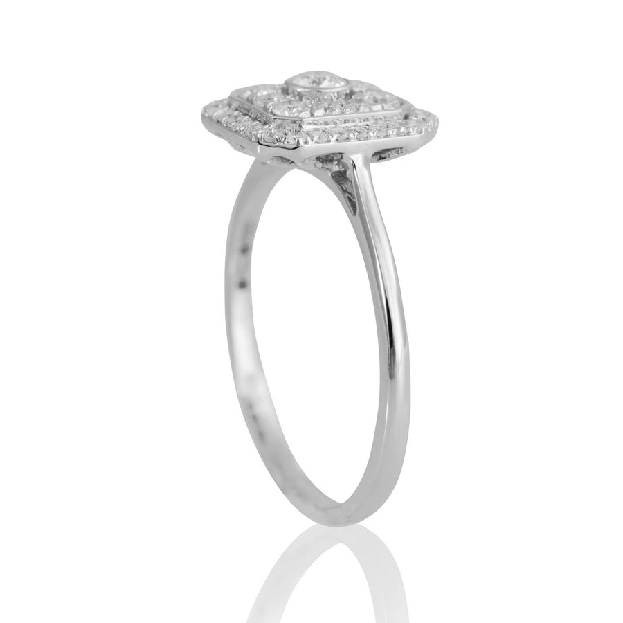 Square Cluster Diamond Ring