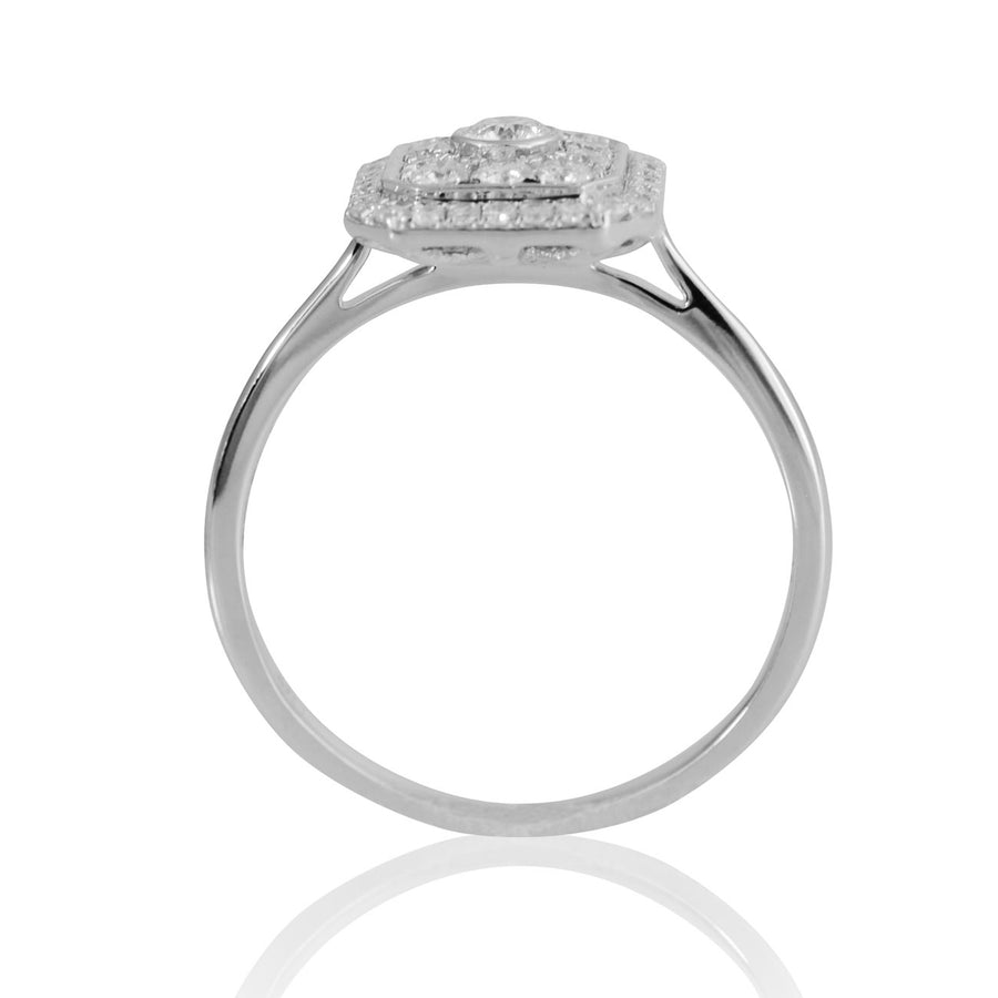 Square Cluster Diamond Ring