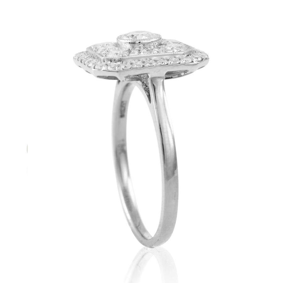 Square Cluster Diamond Ring