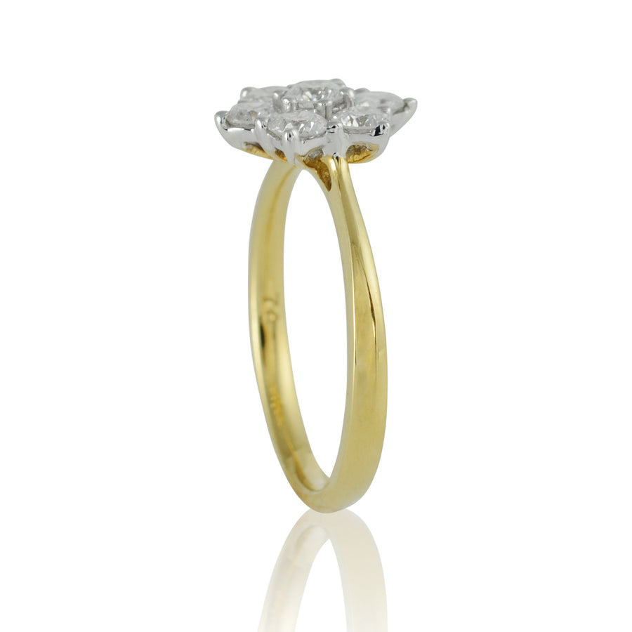 Flower Cluster Diamond Ring