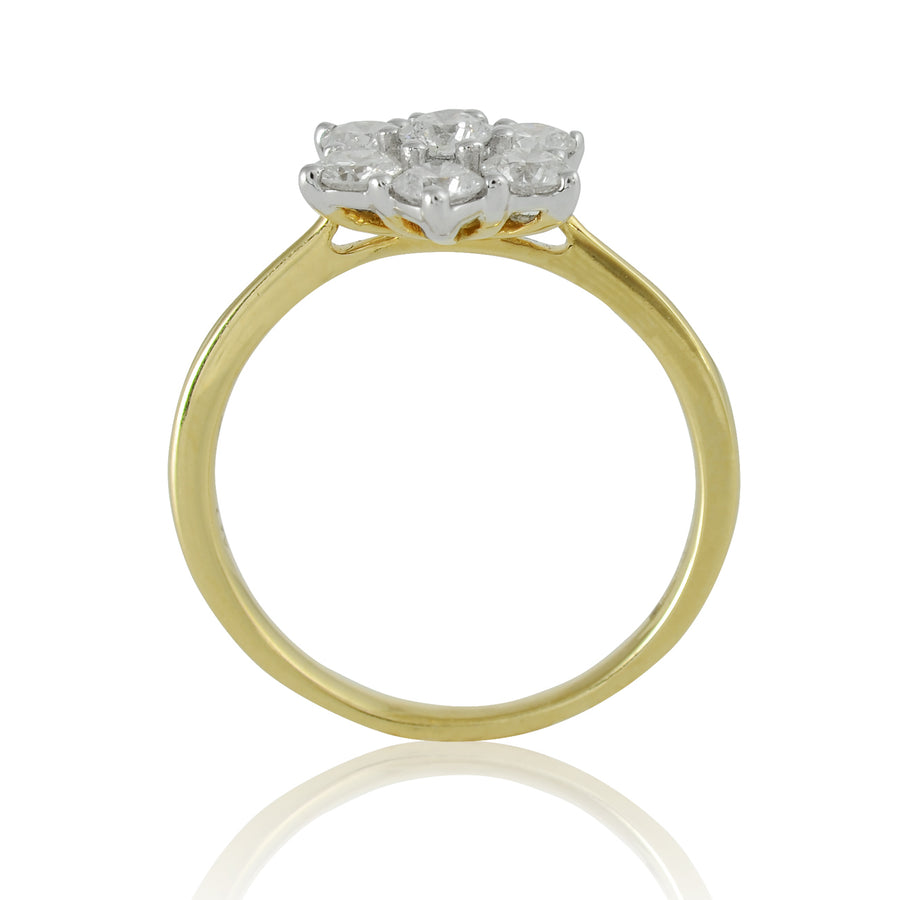 Flower Cluster Diamond Ring