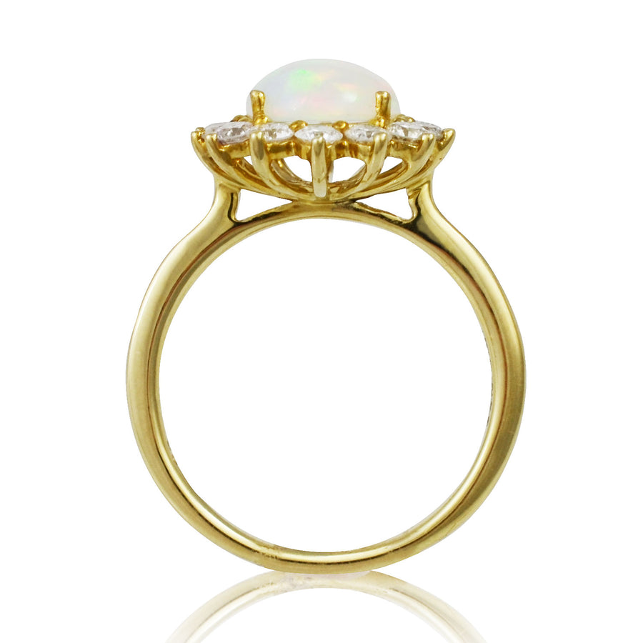 Opal & Diamond Ring