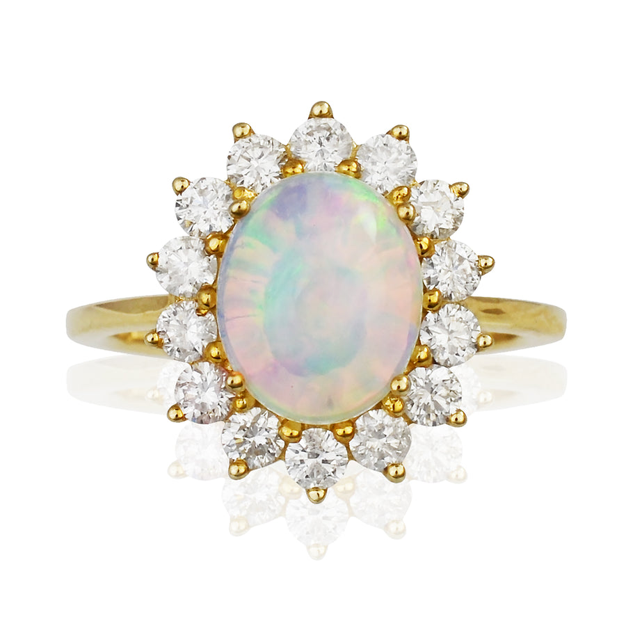 Opal & Diamond Ring
