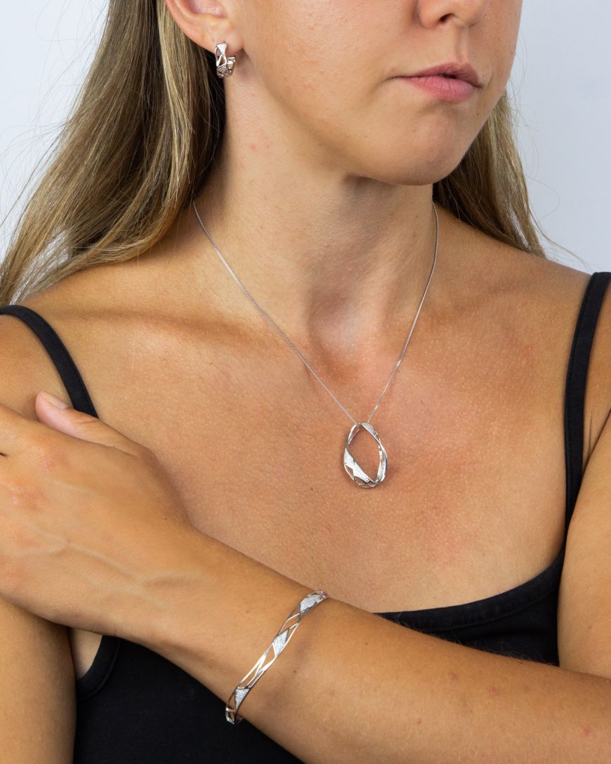 Fiorelli - Organic Open Cage CZ Hoop Earrings