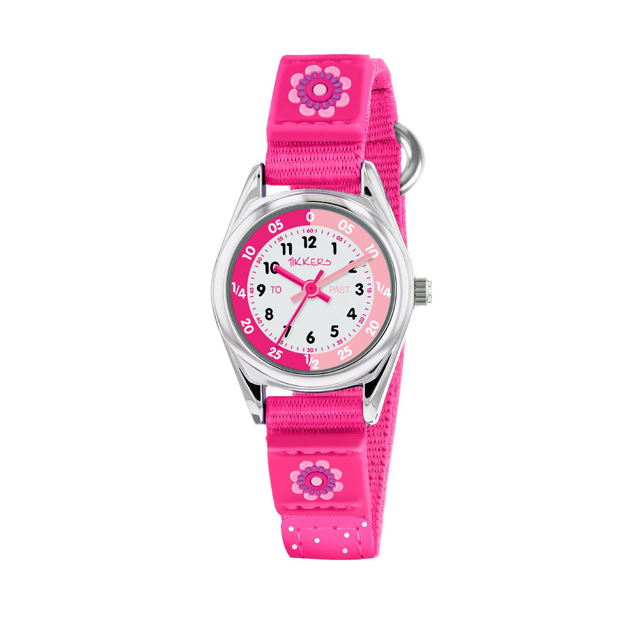 Tikkers Pink Flower Watch