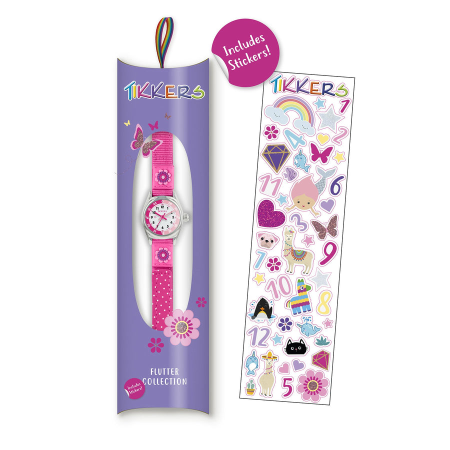 Tikkers Pink Flower Watch
