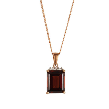 Garnet & Diamond Necklace