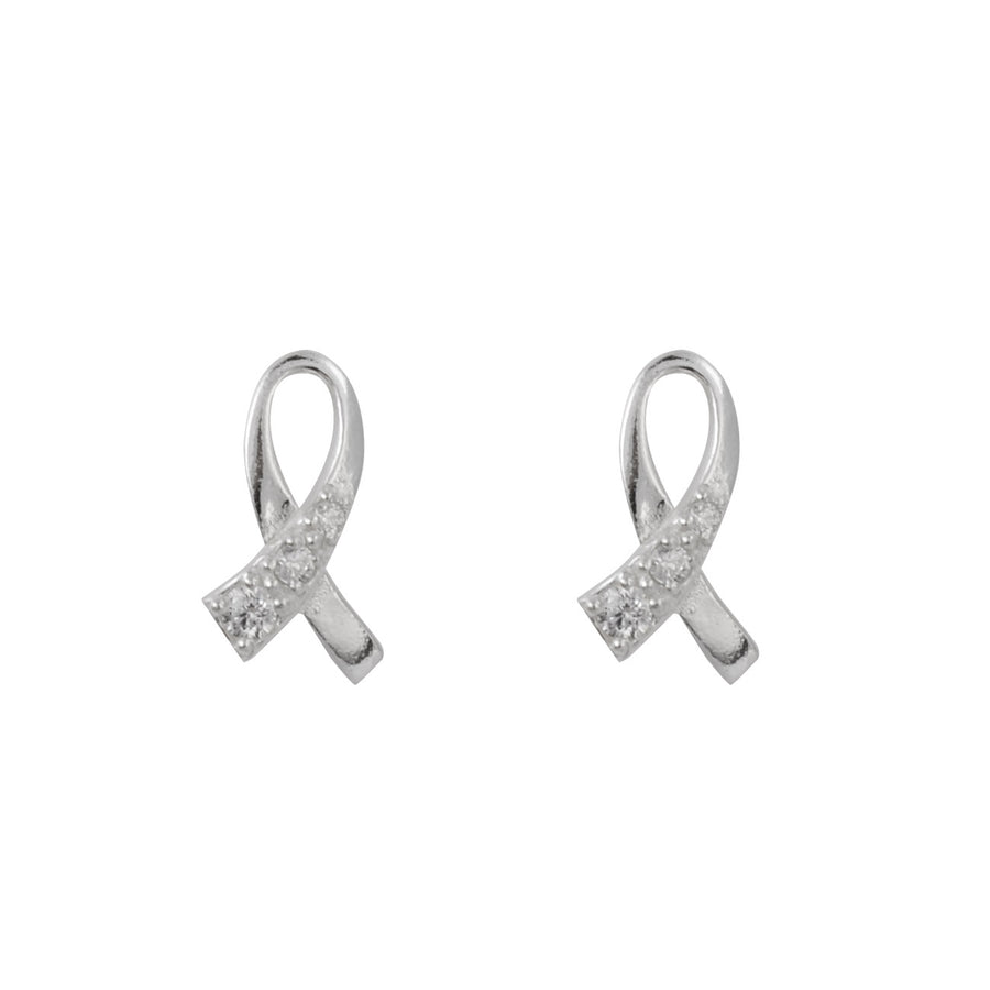 Silver Ribbon Earrings