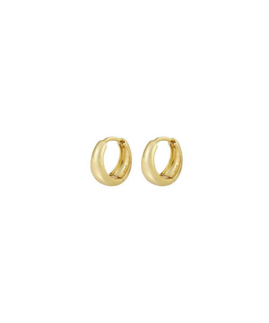 Mary-K - Gold Chunky Huggie Earrings