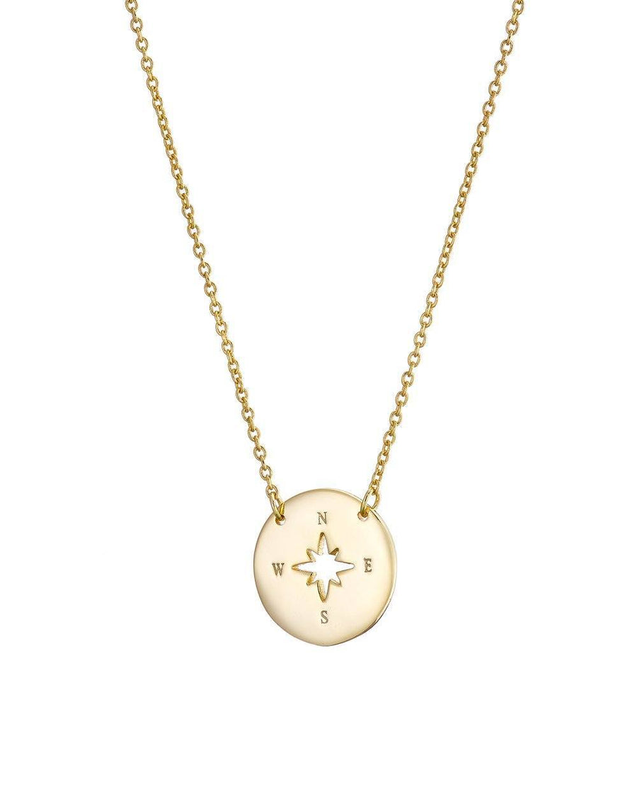 Mary-K - Gold Cutout Compass Necklace