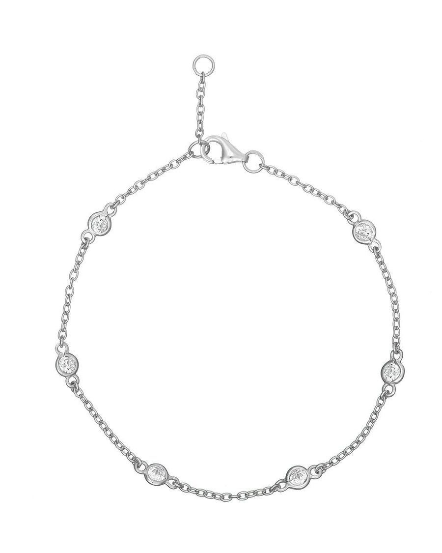 Mary-K - Silver chain bracelet with zirconia