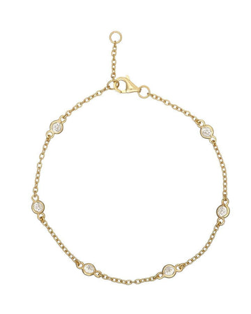 Mary-K - Gold chain bracelet with zirconia