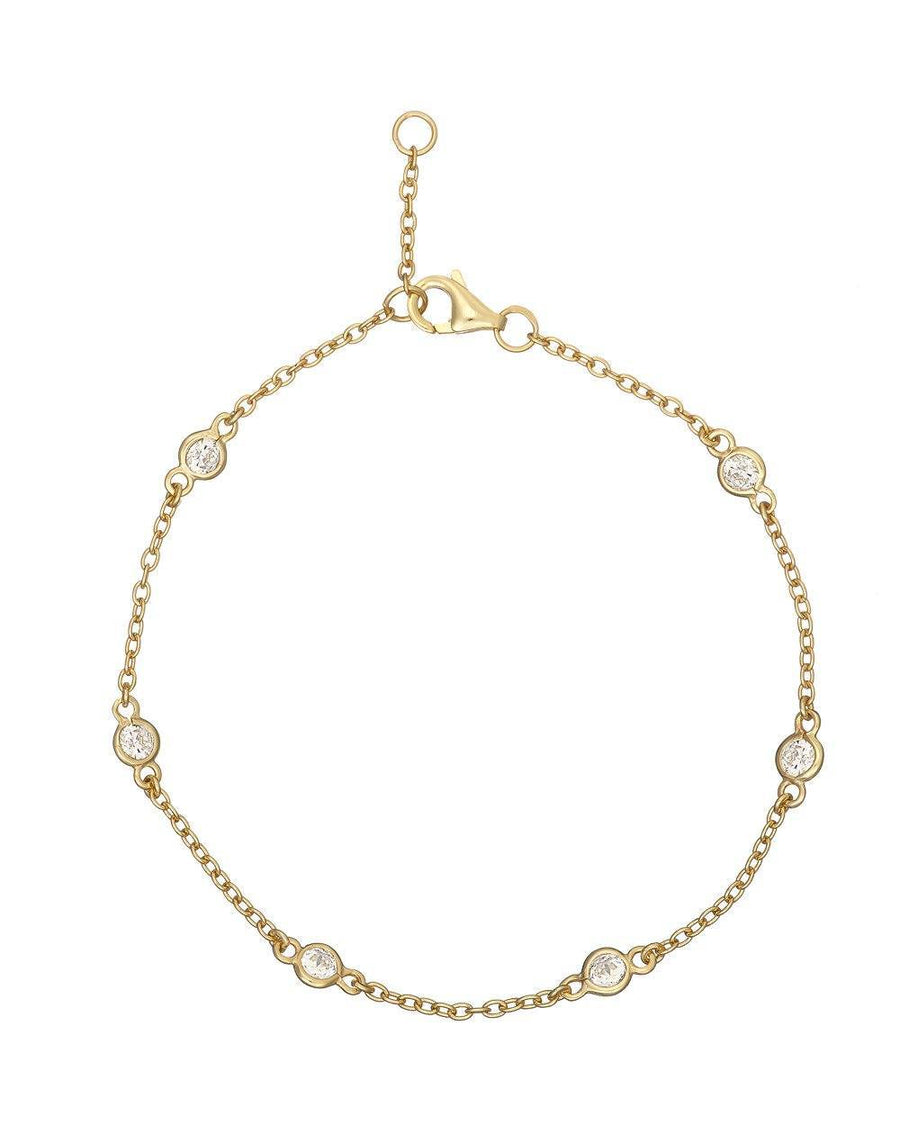 Mary-K - Gold chain bracelet with zirconia