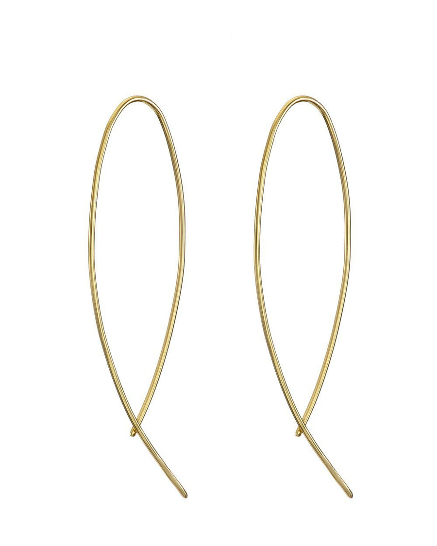 Mary-K - Gold Medium Fine Curve Earrings