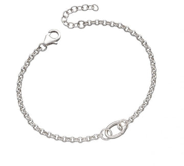 Silver Single Oval Link Bracelet