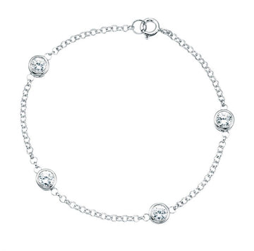 Silver Rub-over Cz Bracelet