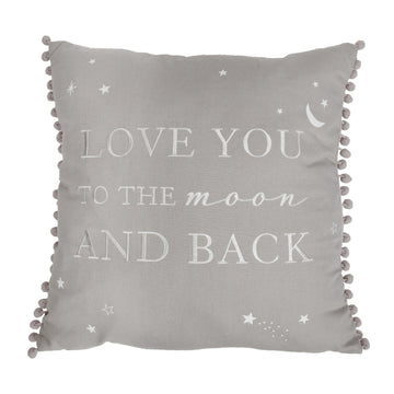 'Love You To The Moon And Back' Linen Cushion