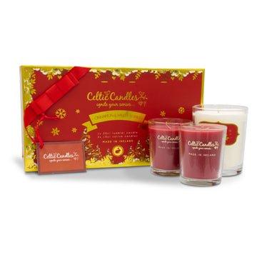 Celtic Candles - Christmas Gift Box - Cinnamon & Winter Berry
