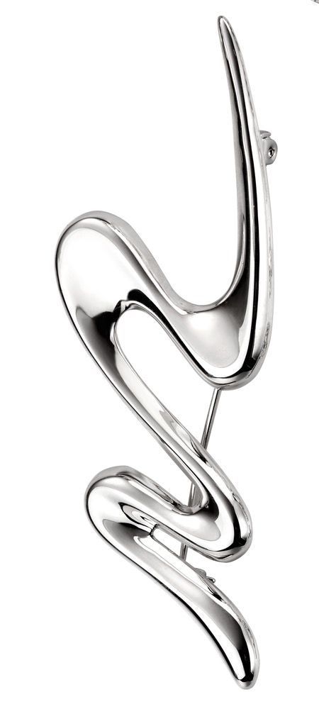 Sterling Silver Squiggle Brooch