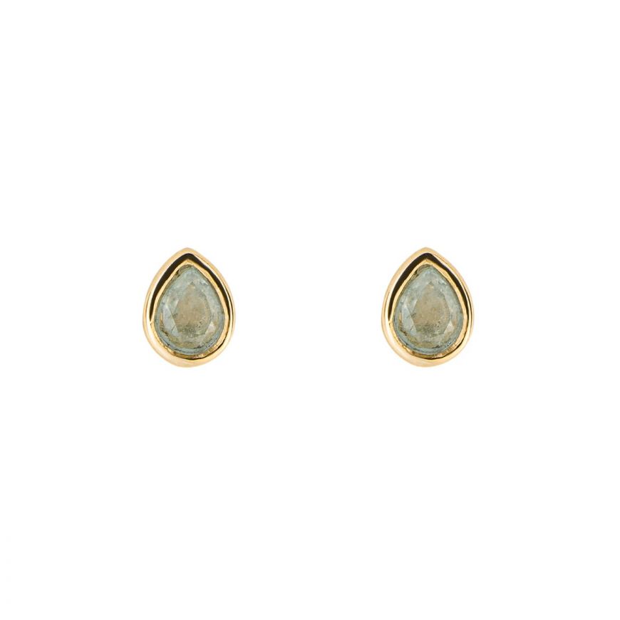 Gold Plated March Birthstone Earrings