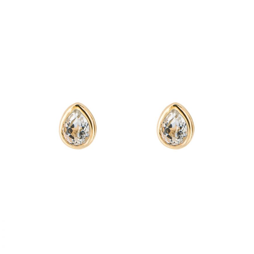 Gold Plated April Birthstone Earrings