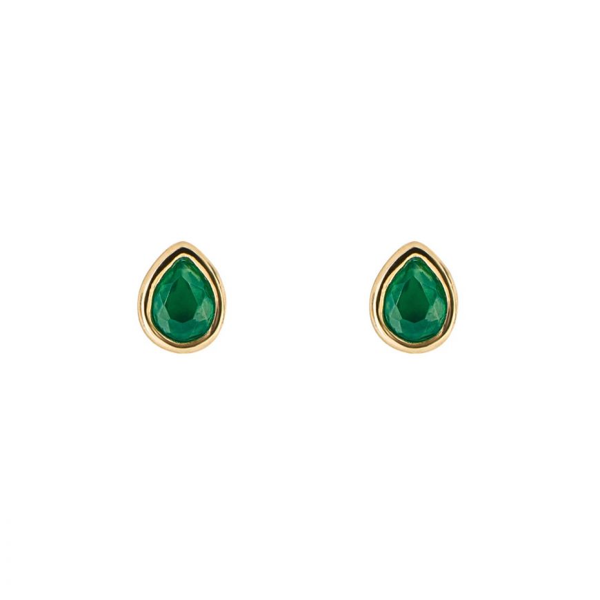 Gold Plated May Birthstone Earrings