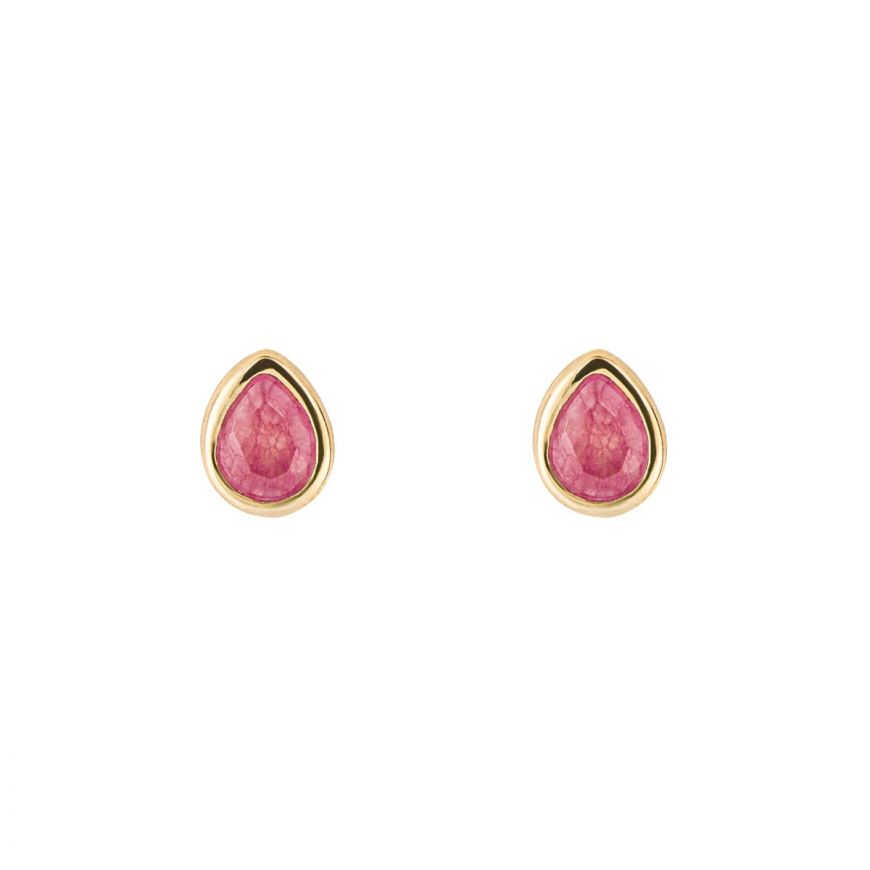 Gold Plated July Birthstone Earrings