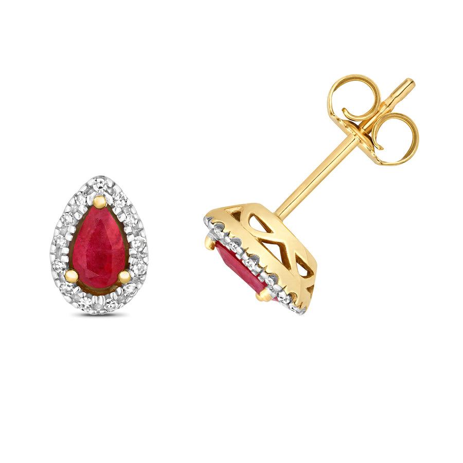 Ruby & Diamond Earrings
