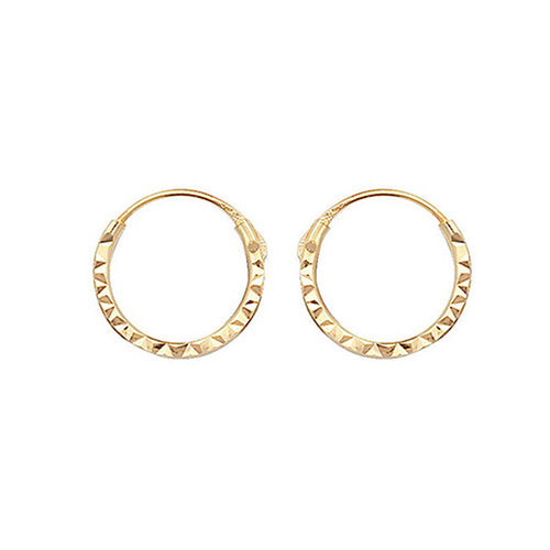 9ct Sleeper Hoop Earrings 8mm