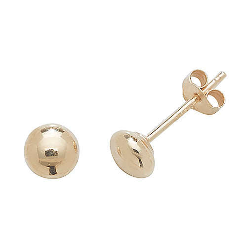 9ct Gold Button Earrings