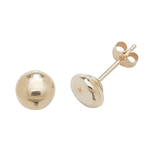 9ct Gold Button Earrings