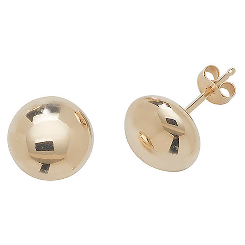 9ct Gold Button Earrings