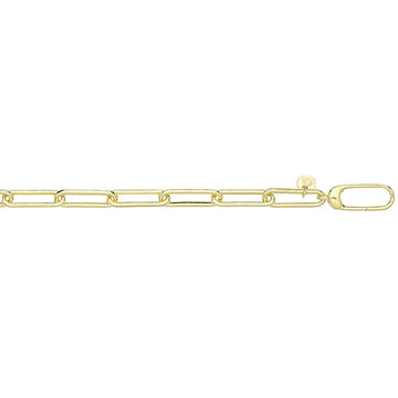 Sterling Silver Gold Plated Paperclip Link Bracelet