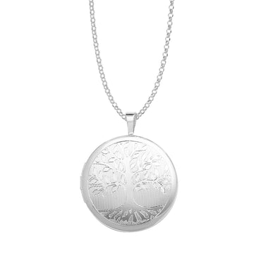 Sterling Silver Round Tree of Like Locket