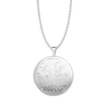 Sterling Silver Round Tree of Like Locket