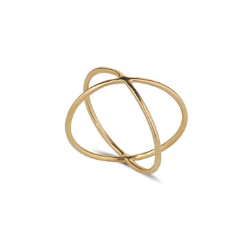 9ct Gold Crossover Ring