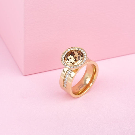 Melano Jewelry - Twisted Flat CZ Ring