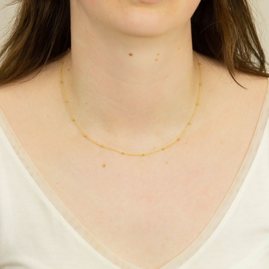 Silver Gold Plated Fine Trace and Ball Chain