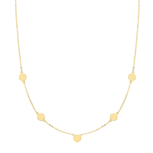 9ct Gold Disc Necklace