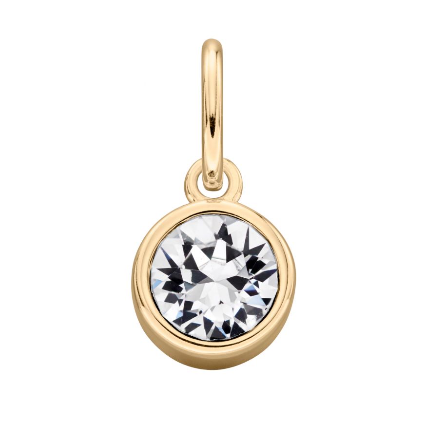 Gold Plated April Birthstone Charm