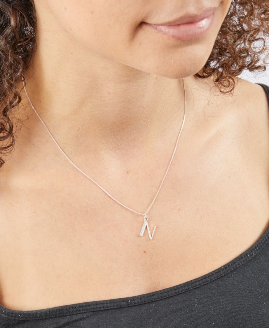 Initial N Necklace