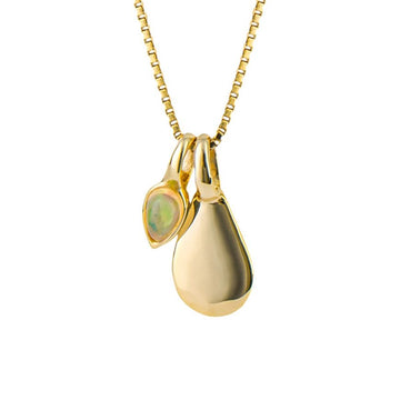 Gold Plated October Birthstone Necklace