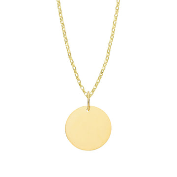 9ct Yellow Gold Disc Necklace