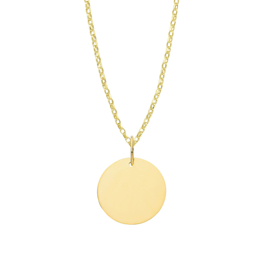 9ct Yellow Gold Disc Necklace