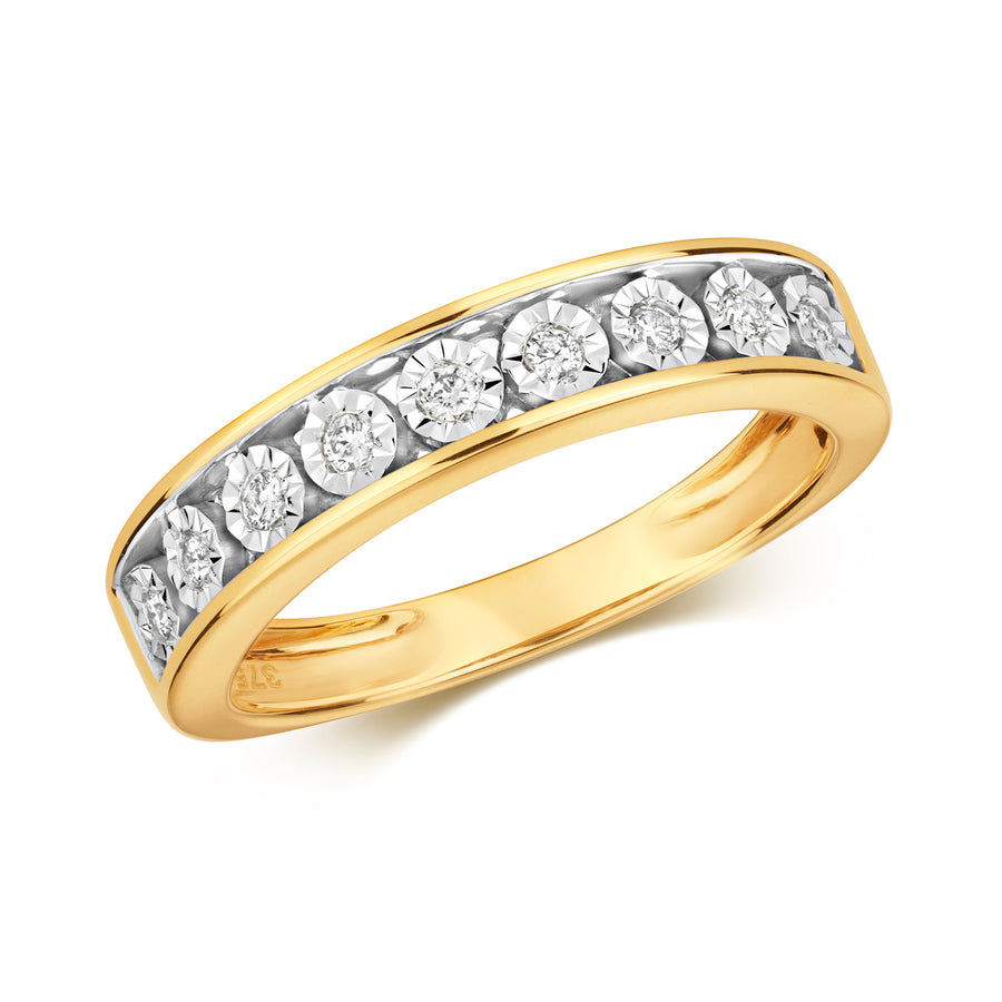 9ct Yellow Gold Wedding/Eternity Ring