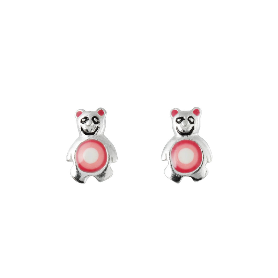 Sterling Silver Teddy Earrings