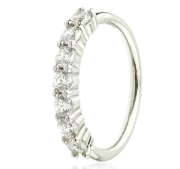 14ct White Gold Seamless Twist Cartilage Earring