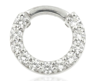 9ct White Gold Hinge Ring Cartilage Earring