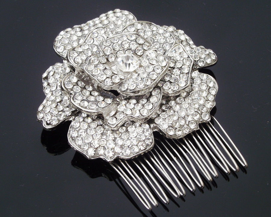 Elaine Flower Hair Comb